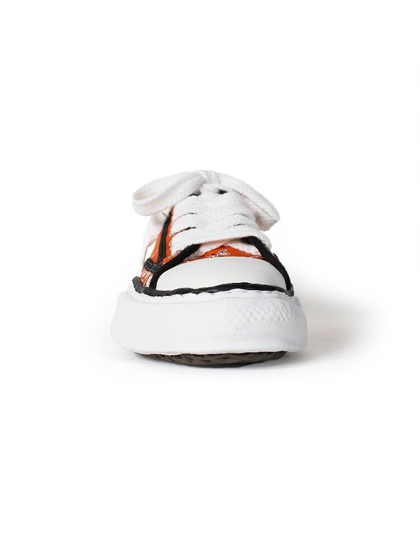 MAISON MIHARA YASUHIRO PETERSON OG SOLE CANVAS BANDANA LOW-TOP SNEAKER ORANGE