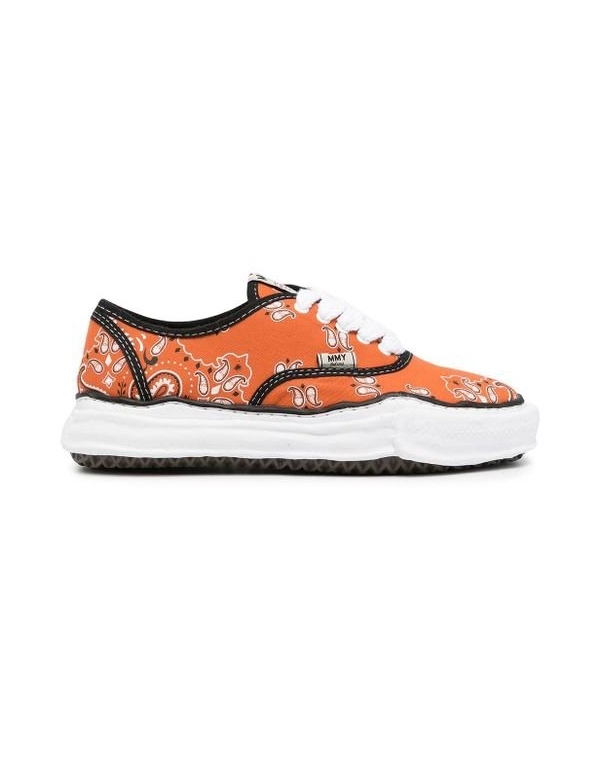 MAISON MIHARA YASUHIRO BAKER OG SOLE BANDANA LOW-TOP SNEAKER ORANGE