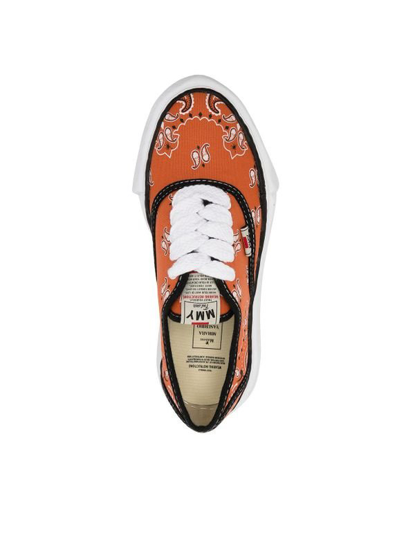 MAISON MIHARA YASUHIRO BAKER OG SOLE BANDANA LOW-TOP SNEAKER ORANGE