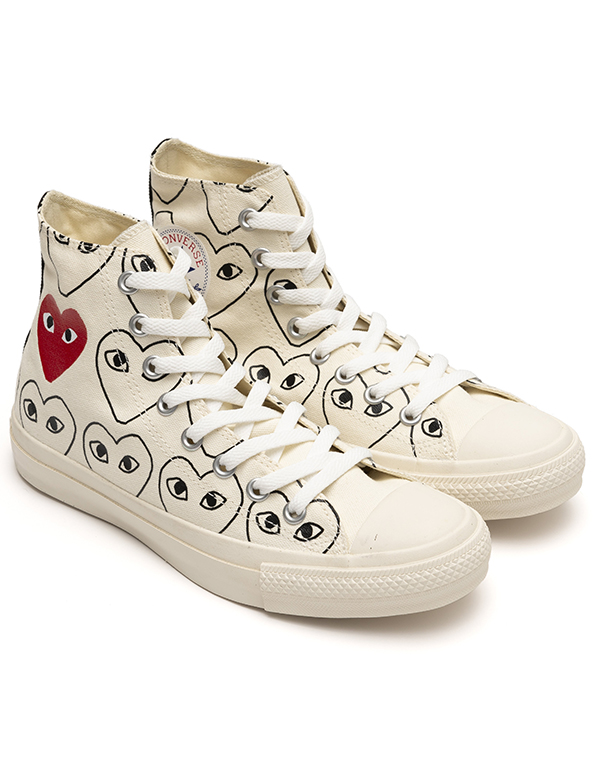 CONVERSE PLAY COMME DES GARCONS HI WHITE