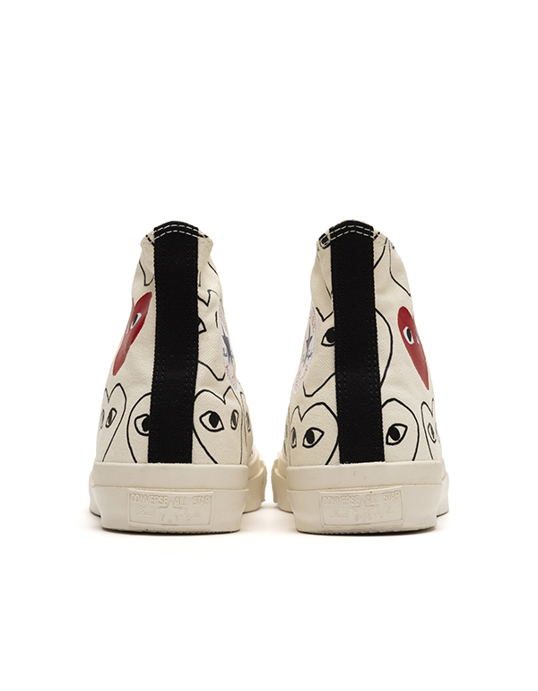 CONVERSE PLAY COMME DES GARCONS HI WHITE