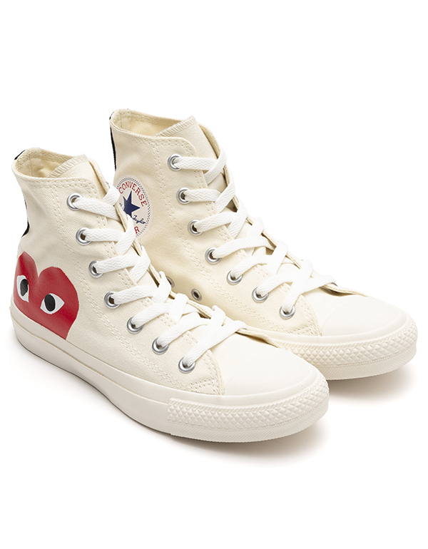 COMME DES GARCONS PLAY x CONVERSE HI WHITE