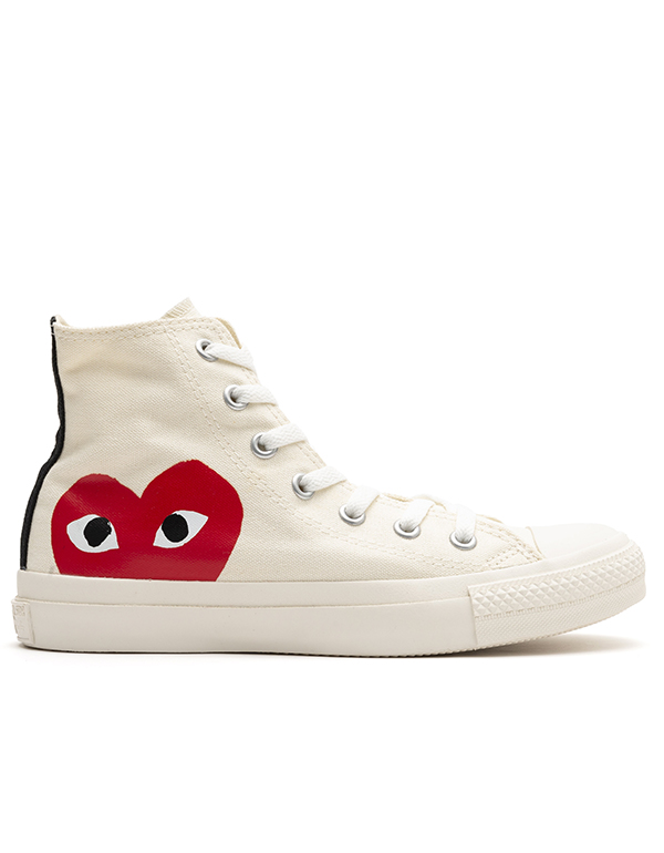 COMME DES GARCONS PLAY x CONVERSE HI WHITE