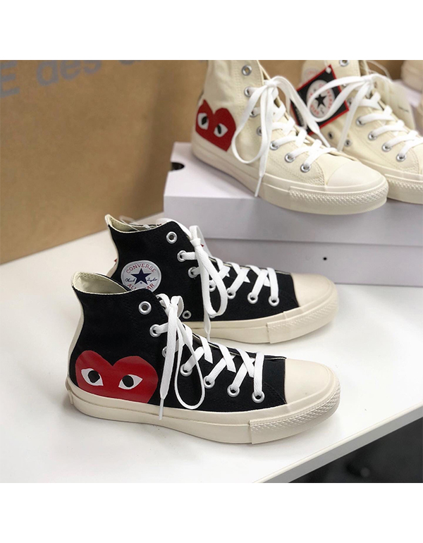 COMME DES GARCONS PLAY x CONVERSE HI WHITE