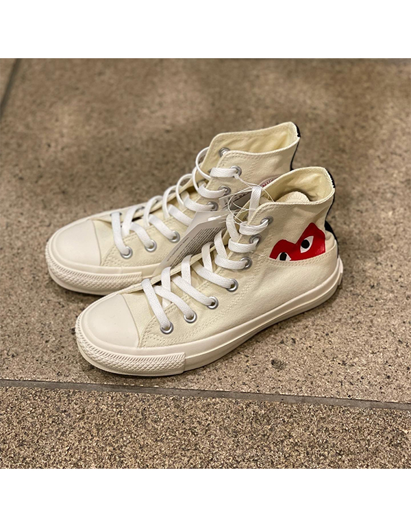 COMME DES GARCONS PLAY x CONVERSE HEART IS SHY HI WHITE