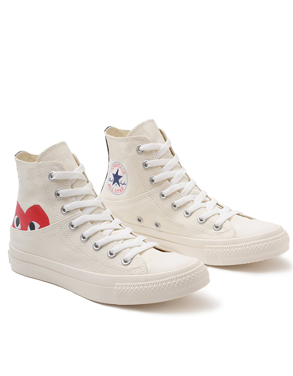 COMME DES GARCONS PLAY x CONVERSE HEART IS SHY HI WHITE