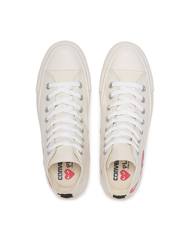 COMME DES GARCONS PLAY x CONVERSE HEART IS SHY HI WHITE