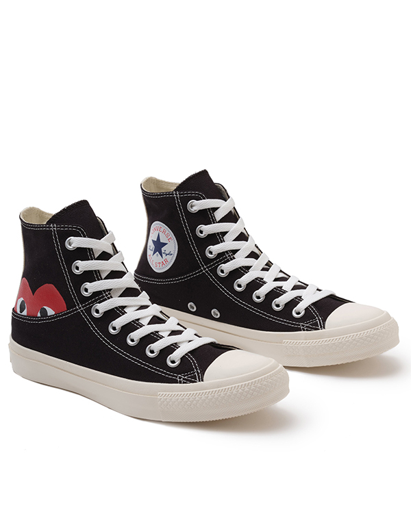 COMME DES GARCONS PLAY x CONVERSE HEART IS SHY HI BLACK