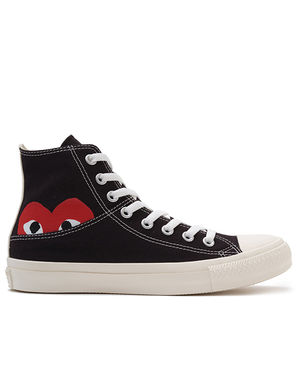 COMME DES GARCONS PLAY x CONVERSE HEART IS SHY HI BLACK