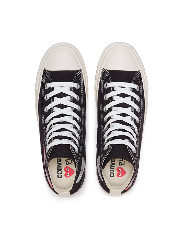 COMME DES GARCONS PLAY x CONVERSE HEART IS SHY HI BLACK