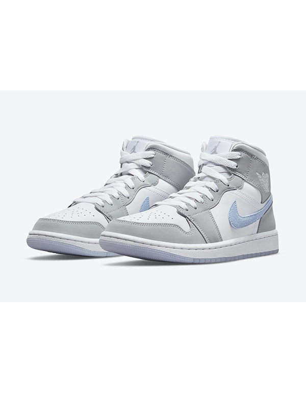 WMNS NIKE AIR JORDAN 1 MID WHITE WOLF GREY