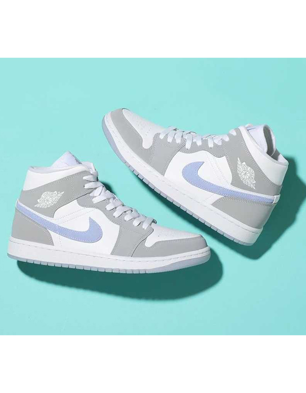 WMNS NIKE AIR JORDAN 1 MID WHITE WOLF GREY