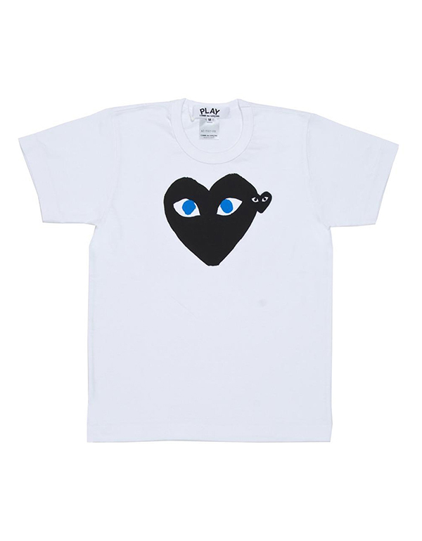 COMME DES GARCONS PLAY T-Shirt WITH BLUE EYES (BLACK)