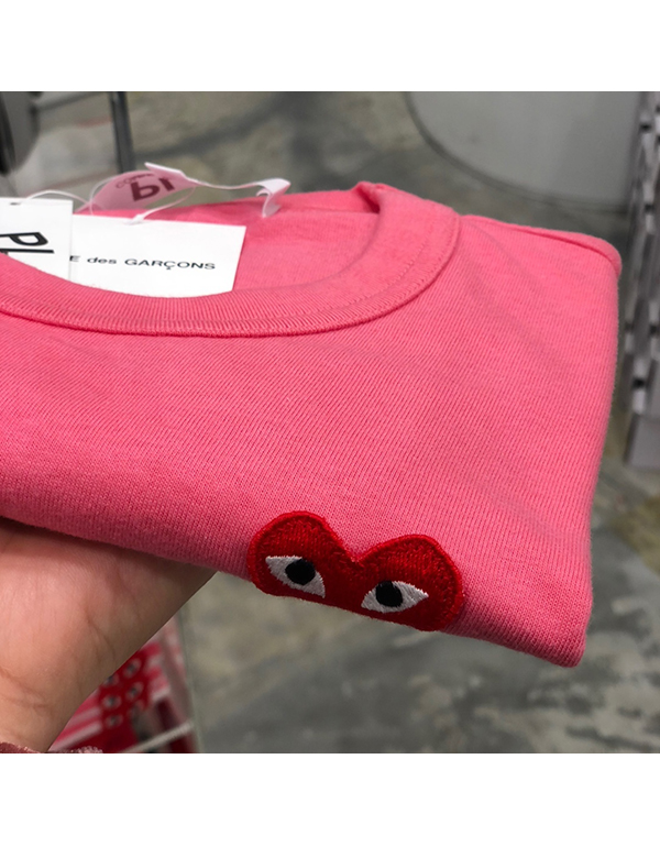 COMME DES GARCONS PLAY RED HEART MUJI T-Shirt (PINK)
