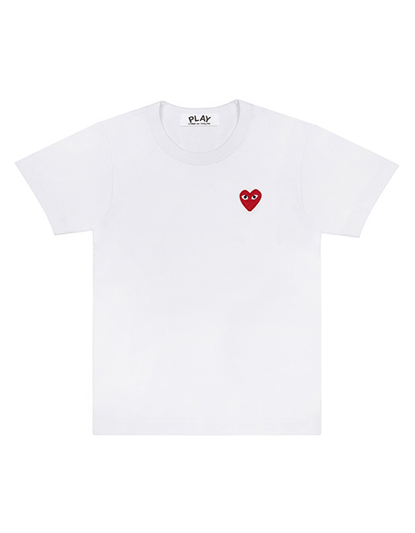 COMME DES GARCONS PLAY RED HEART MUJI T-Shirt (WHITE)