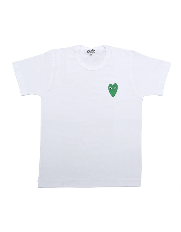 COMME DES GARCONS PLAY GREEN HEART MUJI T-Shirt (WHITE)