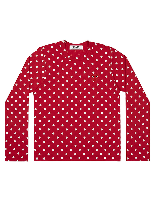 COMME DES GARCONS PLAY POLKA DOT T-Shirt (RED/WHITE)