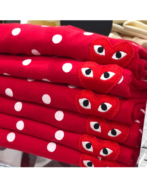 COMME DES GARCONS PLAY POLKA DOT T-Shirt (RED/WHITE)