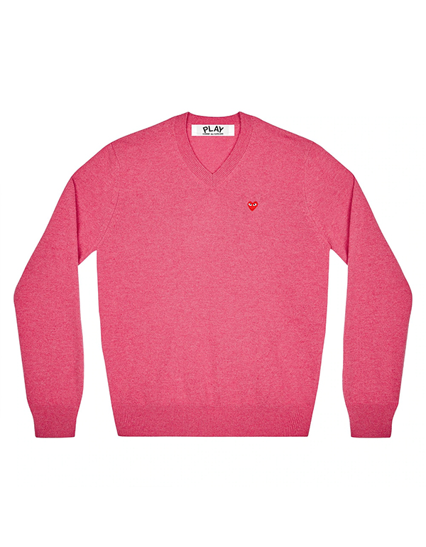 COMME DES GARCONS PLAY RED MINI HEART KNIT (PINK)