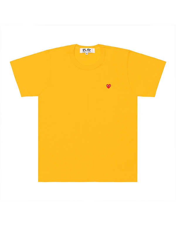 COMME DES GARCONS PLAY RED MINI HEART S/S T-Shirt (YELLOW)