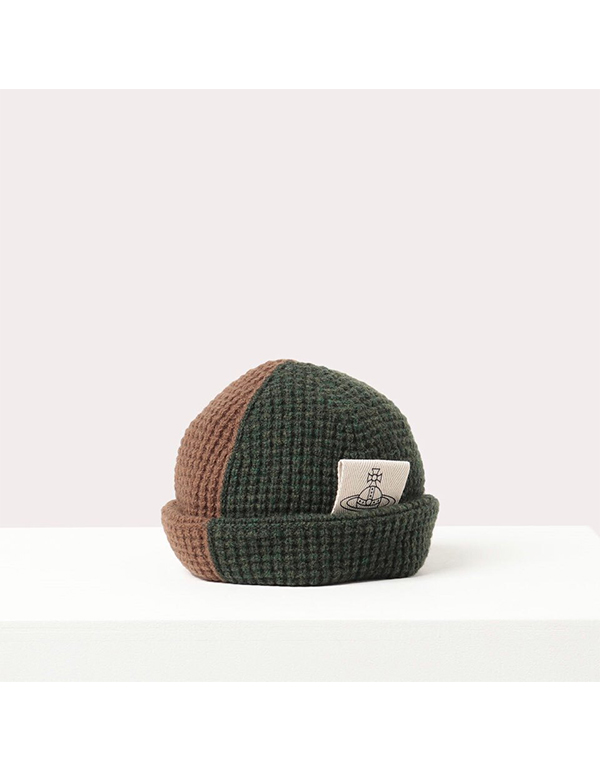 VIVIENNE WESTWOOD TWO TONE ROLL-UP BEANIE