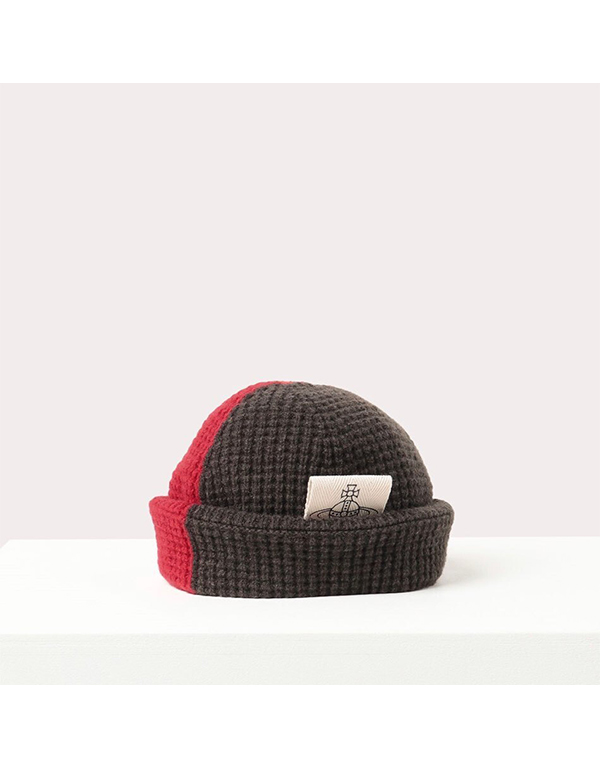 VIVIENNE WESTWOOD TWO TONE ROLL-UP BEANIE