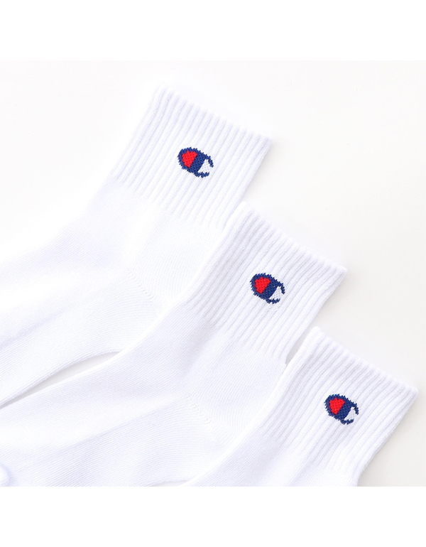 CHAMPION KIDS QUARTER LENGTH SOCKS WHITE 3PS 19-24CM