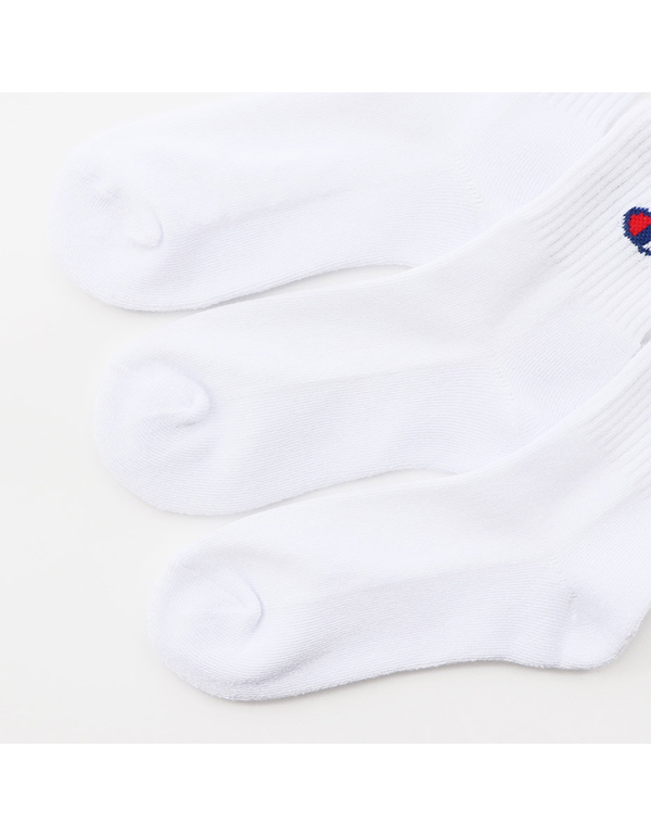 CHAMPION KIDS QUARTER LENGTH SOCKS WHITE 3PS 19-24CM