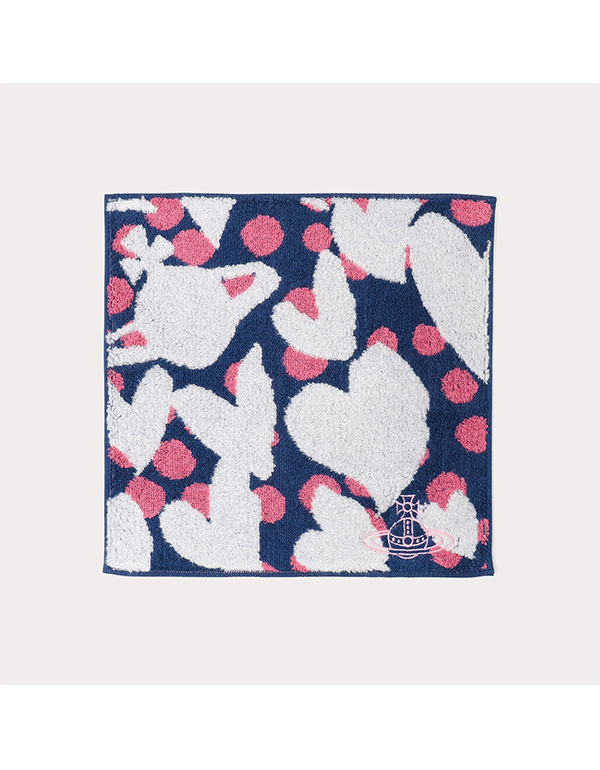 VIVIENNE WESTWOOD HEART TOWEL HANDKERCHIEF