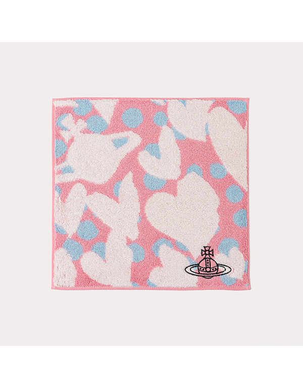 VIVIENNE WESTWOOD HEART TOWEL HANDKERCHIEF