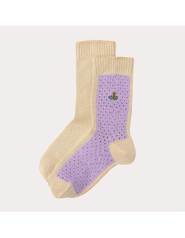 VIVIENNE WESTWOOD HALF MESH CREW SOCKS