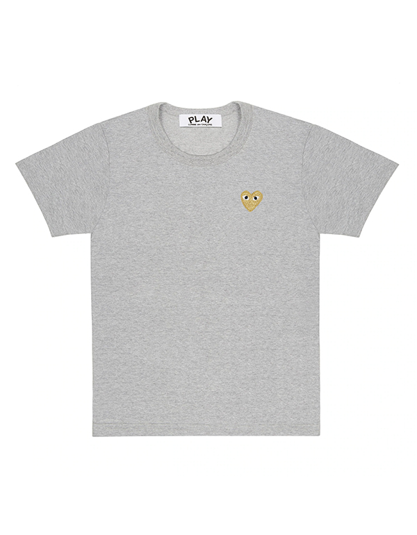 COMME DES GARCONS PLAY GOLD HEART MUJI T-Shirt (GREY)