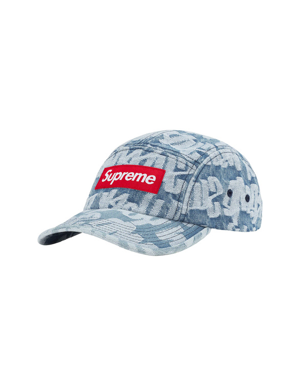 Supreme Fat Tip Jacquard Denim Camp Cap