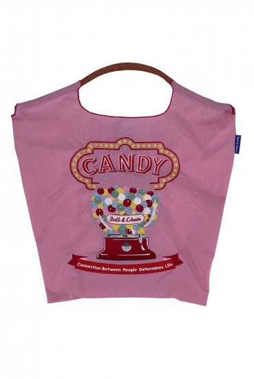 (M) Ball & Chain Eco Bag Medium Candy Pink