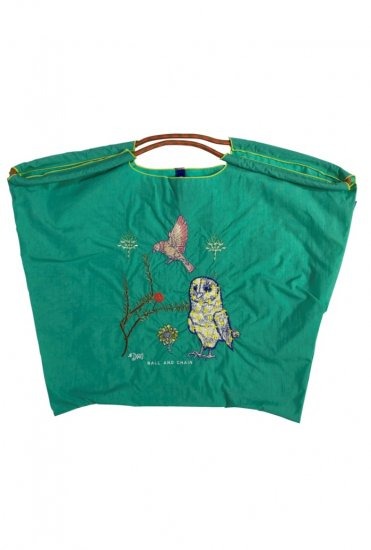 (M) Ball & Chain Eco Bag Medium Owl Green