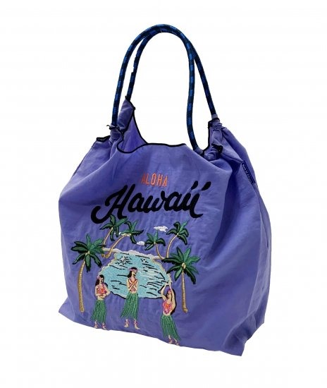 (L) Ball & Chain Eco Bag Large Hawaii Purple