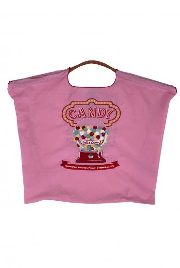 (L) Ball & Chain Eco Bag Large Candy Pink