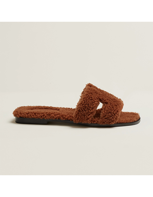 HERMES ORAN SANDAL C0 COGNAC