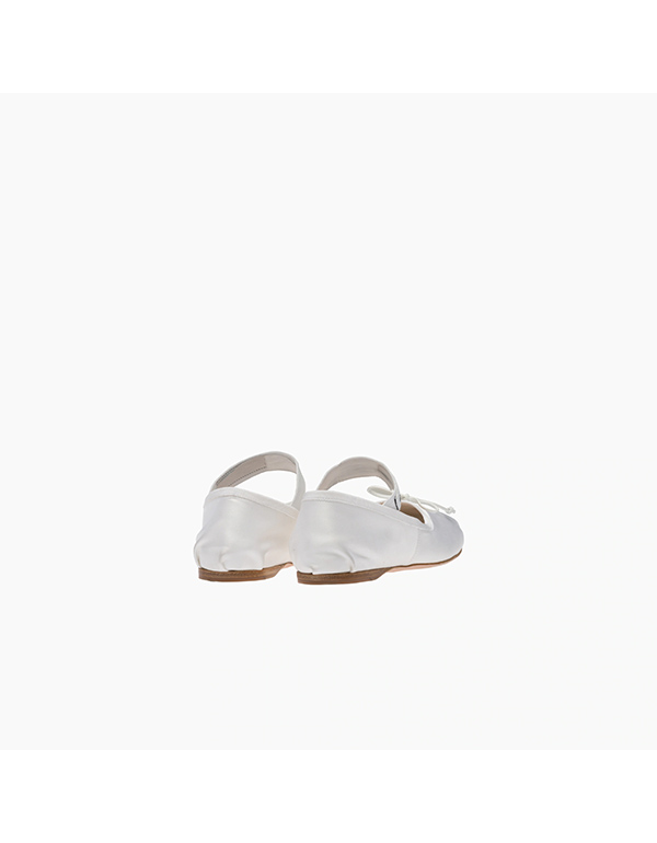 MIUMIU SATIN BALLERINAS WHITE