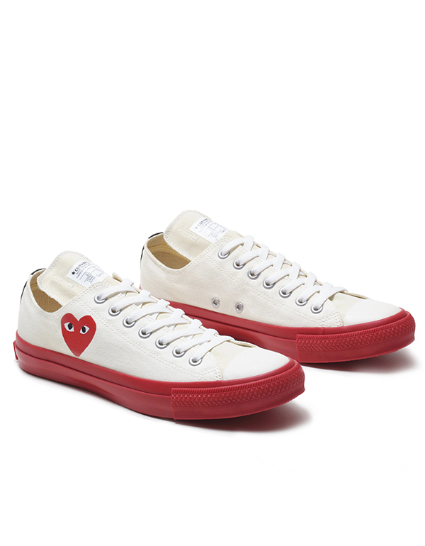 COMME DES GARCONS PLAY x CONVERSE CHUCK TAYLOW LOW WHITE