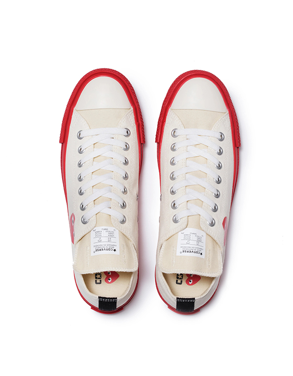 COMME DES GARCONS PLAY x CONVERSE CHUCK TAYLOW LOW WHITE