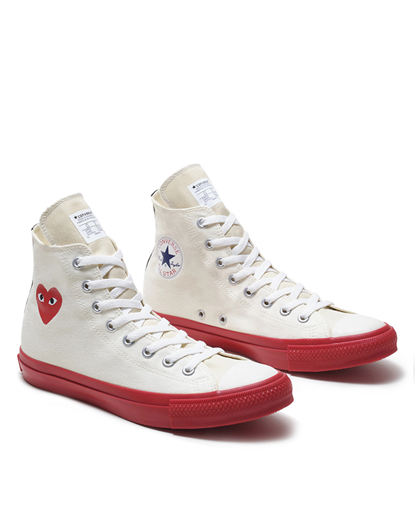 COMME DES GARCONS PLAY x CONVERSE CHUCK TAYLOW HI WHITE