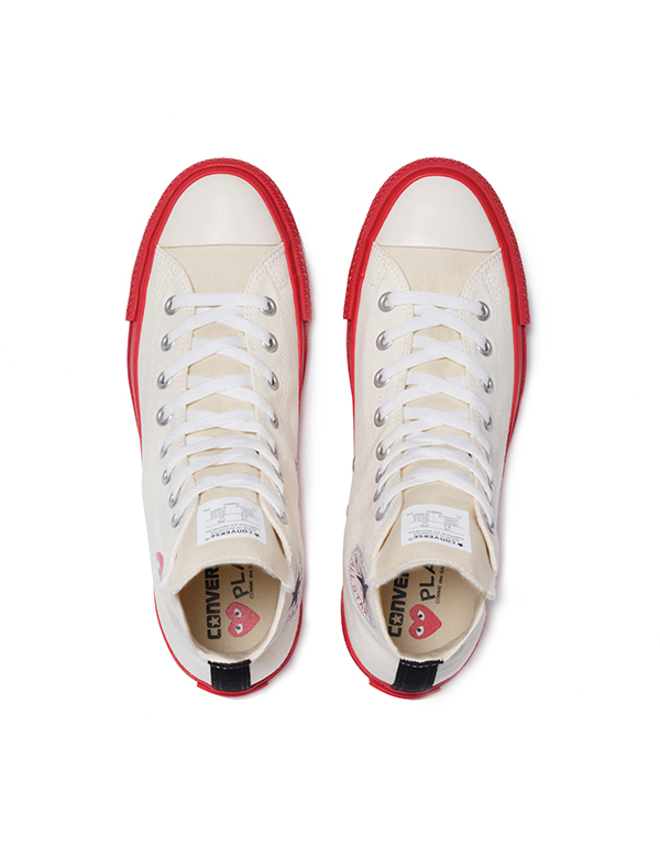 COMME DES GARCONS PLAY x CONVERSE CHUCK TAYLOW HI WHITE