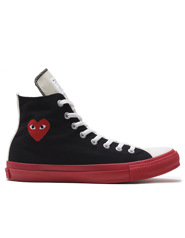 COMME DES GARCONS PLAY x CONVERSE CHUCK TAYLOW HI BLACK