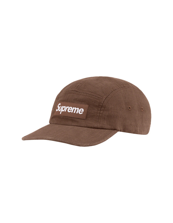 Supreme Linen Fitted Camp Cap