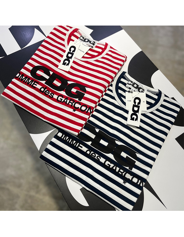 CDG STRIPED T-SHIRT