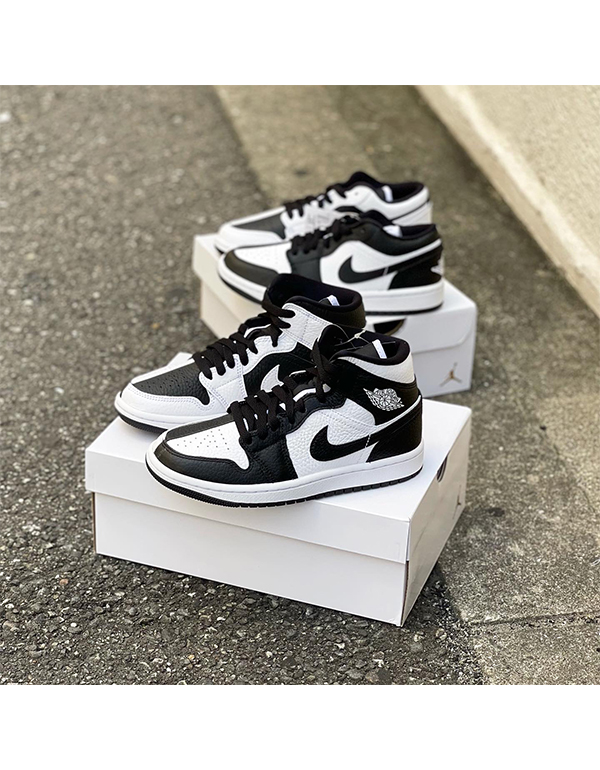 NIKE WMNS AIR JORDAN 1 MID SE HOMAGE WHITE BLACK