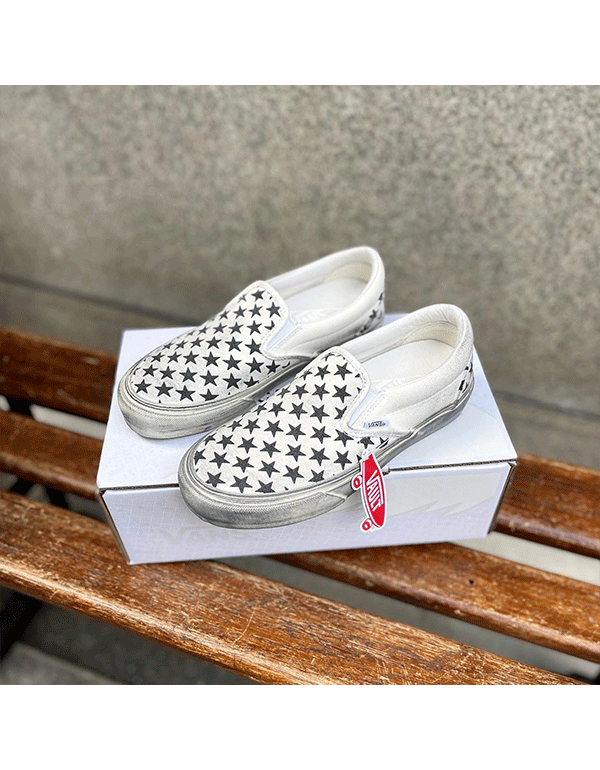 VANS CLASSIC SLIP-ON VLT LX STRESSED WHITE