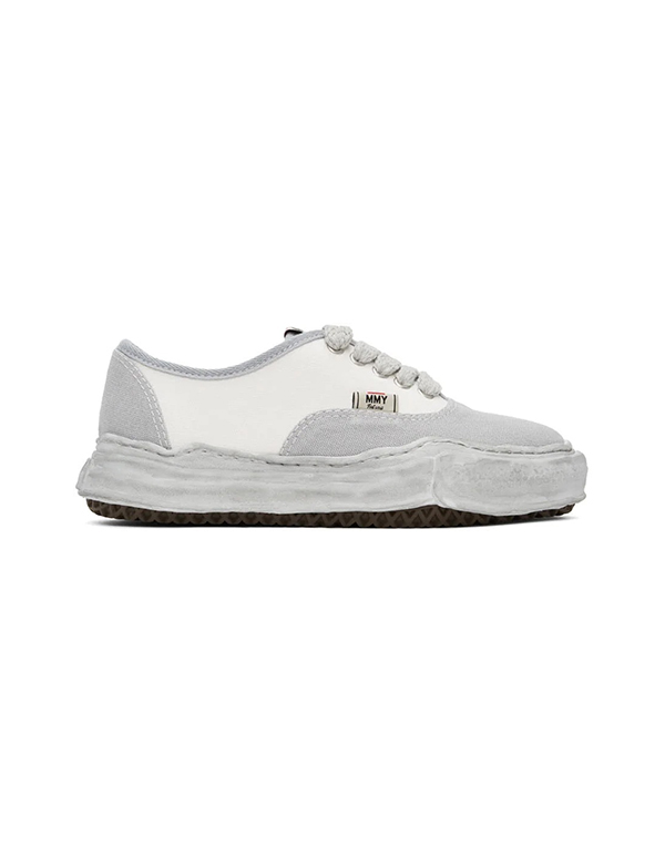 Maison MIHARA YASUHIRO BAKER OG Sole Over-Dyed Canvas Low-top Sneaker WHT