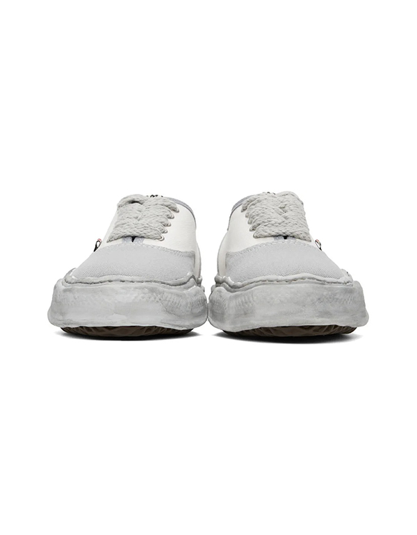 Maison MIHARA YASUHIRO BAKER OG Sole Over-Dyed Canvas Low-top Sneaker WHT